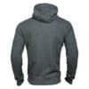 FEFLOGX Sportswear After Train Hoodie, grau melange. Hoody für Damen & Herren, hintere Ansicht des ATH.