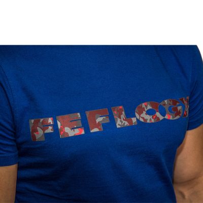 FEFLOGX T-Shirt Basic, Detail Schriftzug (weiß)