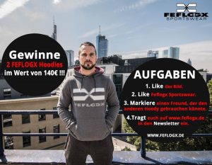 FEFLOGX Sportswear Gewinnspiel Hoodies.