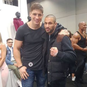 FEFLOGX Fighter Nordin Asrih und Rico Verhöven auf der FIBO 2018.