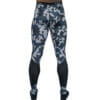 Pure Sport Herren Leggings Camouflage by FEFLOGX Sportswear mit Mesh-Einsätzen an den Waden für angeneme Trockenheit, Durchlüftung & Coolness, schnelltrocknen, atmungsaktiv, super hochwertige 4-way-stretch Materialien, ultra-bequeme Passform & professionelle Konstruktion. Modernes, sportliches Camouflage-Design. Fester Sitz für eine hervorragende Performance, hintere Ansicht.