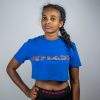 FEFLOGX Sportswear Damen Crop-Top Basic, Vorne (1).