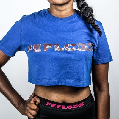 FEFLOGX Sportswear Damen Crop-Top Basic, Oberkörper-Bild (3).