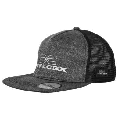 Snap-Back-Cap von FEFLOGX Sportswear, Kappe mit Logo-Stick & Mesh-Panels, hochwertig, vorne links.