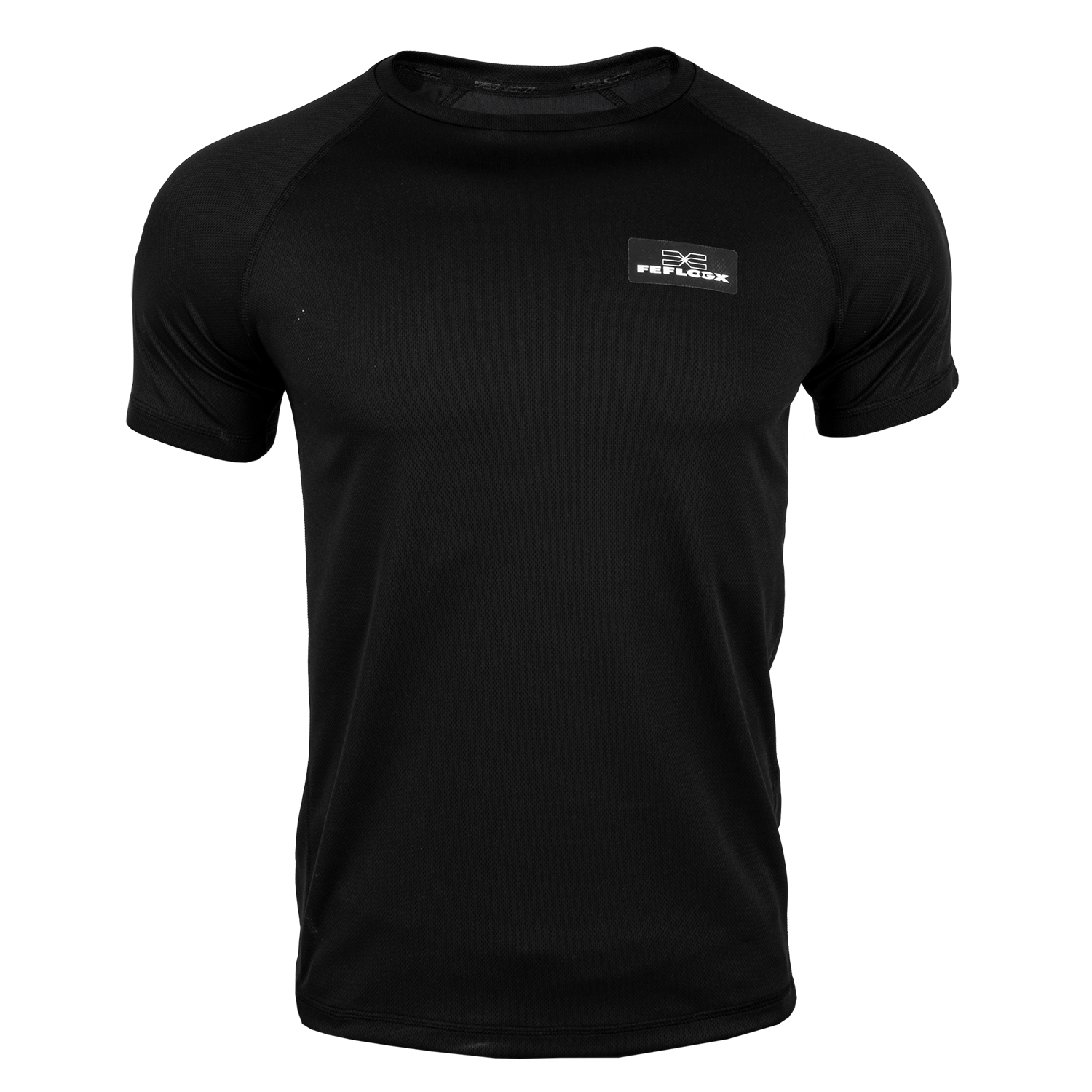 Funktionsshirt EXC Move, Mesh, schwarz, FEFLOGX Sportswear Herren, vorne Sportshirt. Sportkleidung Herren.