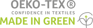 Oeko Tex Made in Green, Textil Prüfungen für FEFLOGX Sportswear.