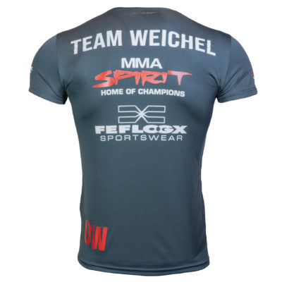 Support-Shirt, Fan-Shirt Bellator Fighter und FEFLOGX Sportswear Fighter Daniel Weichel, hintere Ansicht.