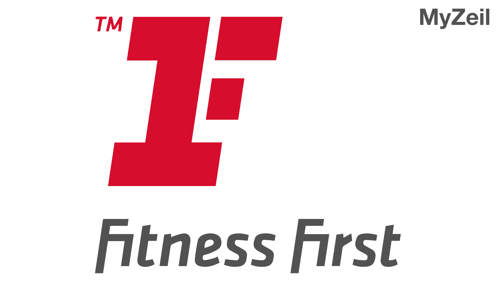 Logo des Fitness First Fitnessstudio Clubs MyZeil, in der MyZeil in Frankfurt am Main, Partner von FEFLOGX Sportswear.