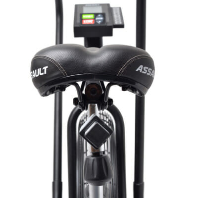 FEFLOGX Sportswear, Assault Fitness Assault Air Bike Classic, Sattel-Ansicht hinten, Heimtrainer, Airbike, Fahrrad-Ergometer, Cardio.