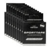 10er Pack des FFX Profi Sport-Tape Endurance Strength von FEFLOGX Sportswear, vordere Ansicht des Tapes für Reha, Sportmedizin, Sport, Physiotherapie, Orthopädie, Kampfsport & Fitness, ohne Verpackung, Kinesio-Tape, Sporttape Strong Move von FEFLOGX Sportswear, vordere seitliche Ansicht (2) des Tapes für Reha, Sportmedizin, Sport, Physiotherapie, Orthopädie, Kampfsport & Fitness, mit Verpackung, Kinesio-Tape, Boxtape, Boxen, MMA, Klettern etc.