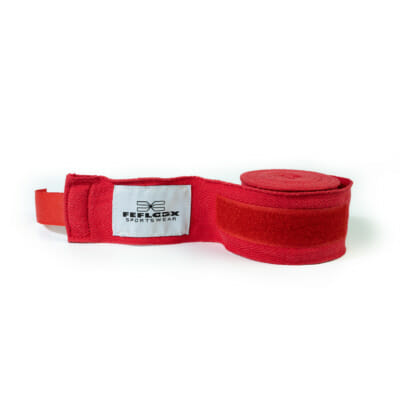 FEFLOGX Sportswear, Box-Bandagen, unelastisch, 4,5m, einzeln, vordere obere Ansicht ausgerollt (2).
