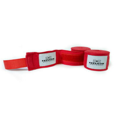 FEFLOGX Sportswear, Box-Bandagen, unelastisch, 4,5m, beide Seiten, vordere Ansicht ausgerollt.