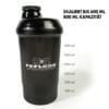 FEFLOGX Sportswear Protein Shaker Move, Drehverschluss, mit herausnehmbaren Sieb, Skala zu Messen bis 600ml / 20oz, Kapazität sind 800ml, frei von BPA & DEHP, Mixer, auslaufsicher, vordere Ansicht.