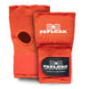 Gel Bandagen Handschuhe FEFLOGX Sportswear. Gel Handschuhe, Boxbandagen, super-bequem, hervorragende Performance & langlebiger Verschluss. Rot vorne & hinten Ansicht.