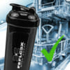 FEFLOGX Sportswear Protein Shaker Performance, höchste Qualität mit hochwertigem Drehverschluss &herausnehmbarem, erstklassigem Sieb für supercremige Shakes, 750ml / 20oz, frei von BPA & DEHP, Mixer, enorm langlebig & verlässlich auslaufsicher, vordere, Shakemixer, Eiweiß Shaker, Proteinshaker, Eiweißshake Mixer, recycelbar, Spülmaschine Foto.