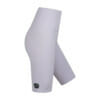 FFX Lange Damen Tight Shorts Superior Shape by FEFLOGX Sportswear, super stylische kurze Leggings Damen, se*y Tights, Damen Biker Shorts, Damen Radlerhose, Damen Sportshorts, Laufshorts Damen, hell pastell-rosa, schwarz & hell-grün, längere & enge Damen Sport Shorts, seitliche Ansicht der hell pastell rosanen kurze Sporthose Damen.