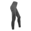 FFX Performance Shape Sport Leggings Comfort Fit by FEFLOGX Sportswear, super bequem & mega stylisches Scrunch-Design, Teil des 2er Sport Set aus Damen Tights & Sport-BH, Damen Sport Leggings, Tights Damen, sexy Leggings, Sportleggings Damen, Yoga Hose Leggings Damen Top Fitnessleggings für Freizeit & Sport, Farben, schwarz, rosa, grau, seitliche Ansicht der grauen Leggings mit Scrunch-Style.