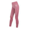 FFX Performance Shape Sport Leggings Comfort Fit by FEFLOGX Sportswear, super bequem & mega stylisches Scrunch-Design, Teil des 2er Sport Set aus Damen Tights & Sport-BH, Damen Sport Leggings, Tights Damen, sexy Leggings, Sportleggings Damen, Yoga Hose Leggings Damen Top Fitnessleggings für Freizeit & Sport, Farben, schwarz, rosa, grau, seitlich vordere Ansicht der rosanen Leggings mit Scrunch-Style.