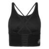 FFX stylisches Crop Top Sport-BH Classy Fit, sexy Crop Top, super bequemes bauchfreies Top, Crop Top elegant, Crop Top weiß, FEFLOGX Sportswear Sport BH mit herausnehmbaren Pads, schwarz, Rückseite.