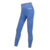 FFX Seamless Damen Sport Leggings Superior Fit by FEFLOGX Sportswear, super bequem & mega stylisches Formlinien-Design, Teil des Zweiteiler Damen Sport Set aus Damen Leggings & langarm Croptop, Damen Sport Leggings, Tights Damen, se*y Leggings, Gym Leggings Damen, Yoga Hose, Leggings, Yogahose, Top Fitness Leggings für Freizeit & Sport, Farben: schwarz-grau, rosa, blau, seitlich vordere Ansicht der blauen Leggings mit Formlinien Shape-Style.