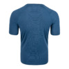 FFX Stretch Sportshirt Fighting Force by FEFLOGX Sportswear, super komfortabel & mega Top stylisches Design, Sport Shirt, Laufshirt, Gym Shirt, MMA Shirt, Rashguard, stretchiges Fighting Fitness Shirt Farben: schwarz, grau, blau, rot, hintere Ansicht des blauen stretch Sportshirts.