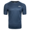 FFX Dry-Tech Mesh Funktionsshirt Superior Fit by FEFLOGX Sportswear, super bequem, leicht & schnelltrocknen, sowie atmungsaktiv, Sportshirt, Sport Shirt, Meshshirt, Gym Shirt, Laufshirt, Dry Tech Shirt, Mesh Shirt, Fitness Shirt, Sport T Shirt, Farben: blau, schwarz, weiß, grau, vordere Ansicht des blauen Fitness T Shirt.