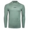FFX Langarm Kompressions Sport Shirt Extreme Power by FEFLOGX Sportswear. Extrem hochwertig, super bequem & erstklassige Passform für High Performance, Sport Sweatshirt, Sweatshirt, Sport Oberteil, Longsleeve Shirt, Sport Shirt, Sportshirt langarm, Rashguard, langarm Rashguard, Sportshirt langärmlig, langarm Rashguard, Farben: blau, schwarz, weiß & grün, vordere Ansicht des grünen langarm Kompressionsshirt.