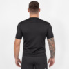 FFX Compression Rashguard Precise Control by FEFLOGX Sportswear, super komfortabel & mega Top stylisches Design, Sportshirt, Sport Shirt, Fight Shirt, MMA Rashguard, Kompressionsshirt Herren, Farben: schwarz, grün, weiß, hintere Ansicht des schwarzen Sportshirts.