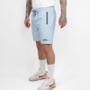FFX Excellent Training Sport Shorts Flex Fit von FEFLOGX Sportswear, exzellente Sport Shorts, Kurze Sporthose, kurze Trainingshose, Sport Shorts Herren, kurze Jogginghose Herren in hellblau & hellgrün, seitliche Ansicht links vorne, hellblaue Sportshorts.