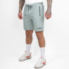 FFX Excellent Training Sport Shorts Flex Fit von FEFLOGX Sportswear, exzellente Sport Shorts, Kurze Sporthose, kurze Trainingshose, Sport Shorts Herren, kurze Jogginghose Herren in hellblau & hellgrün, seitliche Ansicht links vorne, hellgrüne Sportshorts.