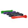 FFX Große Profi Widerstands Fitnessbänder High Performance by FEFLOGX Sportswear. Gummibänder Sport einzeln oder in 4er- & 5er-Packs, Sport Widerstandsbänder in 4 verschiedenen Stärken und Farben. Resistance-Bands, Gummiband Sport, Fitnessbänder Set für Training, auch perfekt als Klimmzughilfe, Loop Bands 5er-Pack (1).