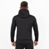 FFX Superior Kapuzen Trainingsjacke Absolute Power by FEFLOGX Sportswear, Teil des Trainingsanzug: FFX Superior Jogginganzug Absolute Power, Top-Style Zip-Hoodie, Jacke mit Kapuze, Zip Hoody, Zipper Hoodie, Sport Jacke, Freizeit Jacke, Kapuzenpullover mit Reißverschluss, Farben schwarz & rot, hintere Ansicht der schwarzen Trainingsjacke mit Kapuze.