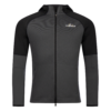FFX High Performance Zip Hoodie Fighting Fitness von dem FFX High-Performance Sportanzugs Fighting Fitness von FEFLOGX, Zip Hoodie Herren & Damen, Trainingsjacke, Hoodie mit Reißverschluss, Trainings-Jacke, Oberteil vom Trainingsanzug Herren, Jogginganzug Herren, Track Suit, Sportanzug, in den Farben schwarz-grau& grau-schwarz, Vorderansicht grau-schwarz.