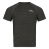 FFX Stretch Sportshirt Fighting Force by FEFLOGX Sportswear, super komfortabel & mega Top stylisches Design, Sport Shirt, Laufshirt, Gym Shirt, MMA Shirt, Rashguard, sretchiges Fighting Fitness Shirt Farben: schwarz, grau, blau, rot, vordere Ansicht des grauen stretch Sportshirts (1).