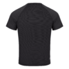 FFX Stretch Sportshirt Fighting Force by FEFLOGX Sportswear, super komfortabel & mega Top stylisches Design, Sport Shirt, Laufshirt, Gym Shirt, MMA Shirt, Rashguard, sretchiges Fighting Fitness Shirt Farben: schwarz, grau, blau, rot, hintere Ansicht des schwarzen stretch Sportshirts (1).