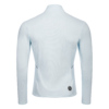 FFX High Performance Sport Sweatshirt mit Reißverschluss by FEFLOGX Sportswear, super komfortabel & mega Top stylisches Design, Sweater, Sport Sweatshirt, Longsleeve Shirt, Zip Pullover, Sport Oberteil, Sweatshirt, Mesh Look, Farben: schwarz, grau-weiß, hellblau hintere Ansicht des hell-blauen Sport Sweatshirt mit 1/4 Reißverschluss.