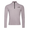 FFX High Performance Sport Sweatshirt mit Reißverschluss by FEFLOGX Sportswear, super komfortabel & mega Top stylisches Design, Sweater, Sport Sweatshirt, Longsleeve Shirt, Zip Pullover, Sport Oberteil, Sweatshirt, Mesh Look, Farben: schwarz, grau-weiß, hellblau, vordere Ansicht des grau-beigen Sport Sweatshirt mit 1/4 Reißverschluss.