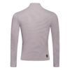 FFX High Performance Sport Sweatshirt mit Reißverschluss by FEFLOGX Sportswear, super komfortabel & mega Top stylisches Design, Sweater, Sport Sweatshirt, Longsleeve Shirt, Zip Pullover, Sport Oberteil, Sweatshirt, Mesh Look, Farben: schwarz, grau-weiß, hellblau, hintere Ansicht des grau-beigen Sport Sweatshirt mit 1/4 Reißverschluss.