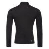 FFX High Performance Sport Sweatshirt mit Reißverschluss by FEFLOGX Sportswear, super komfortabel & mega Top stylisches Design, Sweater, Sport Sweatshirt, Longsleeve Shirt, Zip Pullover, Sport Oberteil, Sweatshirt, Mesh Look, Farben: schwarz, grau-weiß, hellblau, hintere Ansicht des schwarzen Sport Sweatshirt mit 1/4 Reißverschluss.
