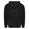 FFX Kapuzen Pullover Sweat-Hoodie Relax Fit by FEFLOGX Sportswear, Chill Hoodie mit weiter Passform, Relax Fit, Streetwear Hoodie, Kapuzen Pullover, Pullover mit Kapuze, Basic Hoodie, in den Farben: schwarz, navy & weiß, hintere Ansicht des schwarzen Kapuzenpullover.