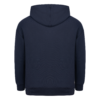 FFX Kapuzen Pullover Sweat-Hoodie Relax Fit by FEFLOGX Sportswear, Chill Hoodie mit weiter Passform, Relax Fit, Streetwear Hoodie, Kapuzen Pullover, Pullover mit Kapuze, Basic Hoodie, in den Farben: schwarz, navy & weiß, hintere Ansicht des dunkelblauen Kapuzenpullover.