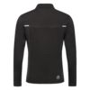 FFX ¼ Reißverschluss Sport Longsleeve Total Power by FEFLOGX Sportswear in grau & schwarz, Longsleeve, Sport Sweatshirt, Sport Sweater, Sport Pullover, Pullover mit Reißverschluss, Sportshirt langarm, hintere Ansicht des schwarzen Sport Pullover mit Half-Zipper.