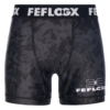 FFX MMA Tight Shorts Fight Performance by FEFLOGX Sportswear in blau, schwarz, rot, Camouflage-black & weiß, Sport Shorts, kurze Sporthose, Fight Shorts, MMA Shorts, Kompressionsshorts, MMA Tight Shorts, kurze Tights, vordere Ansicht der Camouflagen Compression Shorts.