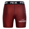 FFX MMA Tight Shorts Fight Performance by FEFLOGX Sportswear in blau, schwarz, rot, Camouflage-black & weiß, Sport Shorts, kurze Sporthose, Fight Shorts, MMA Shorts, Kompressionsshorts, MMA Tight Shorts, kurze Tights, hintere Ansicht der roten Compression Shorts.