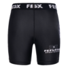 FFX MMA Tight Shorts Fight Performance by FEFLOGX Sportswear in blau, schwarz, rot, Camouflage-black & weiß, Sport Shorts, kurze Sporthose, Fight Shorts, MMA Shorts, Kompressionsshorts, MMA Tight Shorts, kurze Tights, hintere Ansicht der schwarzen Compression Shorts.