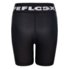 FFX Kurze Damen Leggings Performance Move (länger) by FEFLOGX Sportswear, elegante Damen Tight Shorts, Sport Shorts, Damen Shorts, kurze Damen Leggings, kurze Sport Leggings, Compression Tights, Compression Shorts, kurze Damen Radlerhose, kurze Damen Tights, hintere Ansicht der Yoga Shorts.