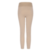 FFX Seamless Damen Leggings Brilliant Fitness by FEFLOGX Sportswear, super stylische Damen Sport Tights, se*y Lauftights Damen, Sportleggings Damen, Damen Sport Leggings seamless, super bequem, komplett blickdichte Damen Leggings, Fitness Leggings Damen, Yoga Hose Damen, Farben: Sandfarben, hintere Ansicht der sandfarbenen Damen Sporthose.