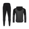FFX High-Performance Sportanzugs Fighting Fitness von FEFLOGX, Trainingsanzug Herren, Jogginganzug Herren, Track Suit, Sportanzug, Tracksuit, Jogging Anzug, in den Farben schwarz-grau& grau-schwarz, Hinteransicht grau-schwarz.