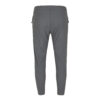 FFX High Performance Sporthose Pure Strength von FEFLOGX Sportswear, mit Reißverschlusstaschen, Jogginghose in schwarz & grau, Sporthose Herren, Sport Hose, Jogging Hose, hintere Ansicht der grauen, langen Trainingshose.