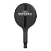 FFX Target Box Paddles Hand Pratzen Pro Coaching by FEFLOGX, Teller Box Pratzen für Boxen mit Superior Profi-Qualität, Pratzen Boxen, Handpratzen, Boxing Pads für High Performance, Tellerpratzen, vordere Ansicht der Elite Boxpratzen in schwarz.